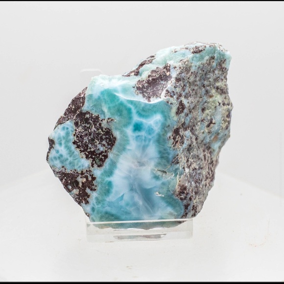 Caribbean Larimar natural gemstone statement Pendant - Picture 9 of 11